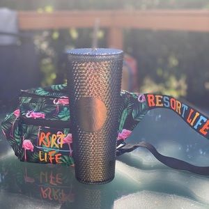 BLACK BLING STUDDED STARBUCKS TUMBLER